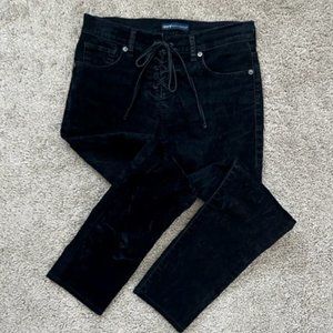 LEVIS Made & Crafted Lace Up Cigarette Crop Pants 25